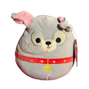 Disney Squishmallow Tramp Lady and the Tramp 8 Inch Grey Dog Plush NWT